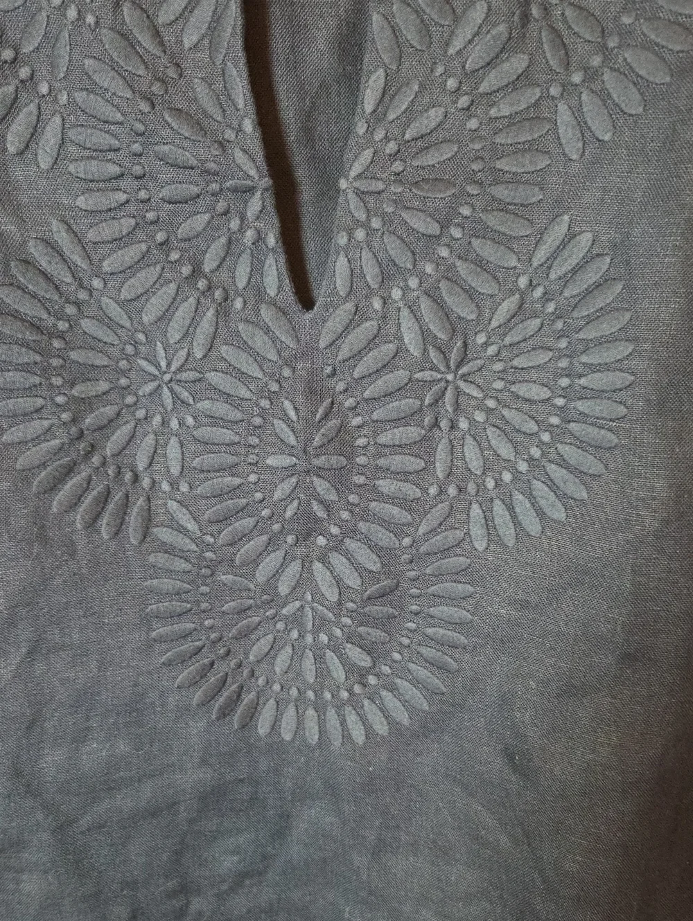 Tory Burch Linen Tory Tunic In Tonal Navy Size 6